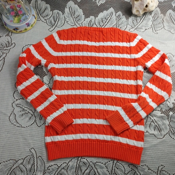 Lauren Ralph Lauren Striped Cable Knit Sweater - Picture 8 of 8